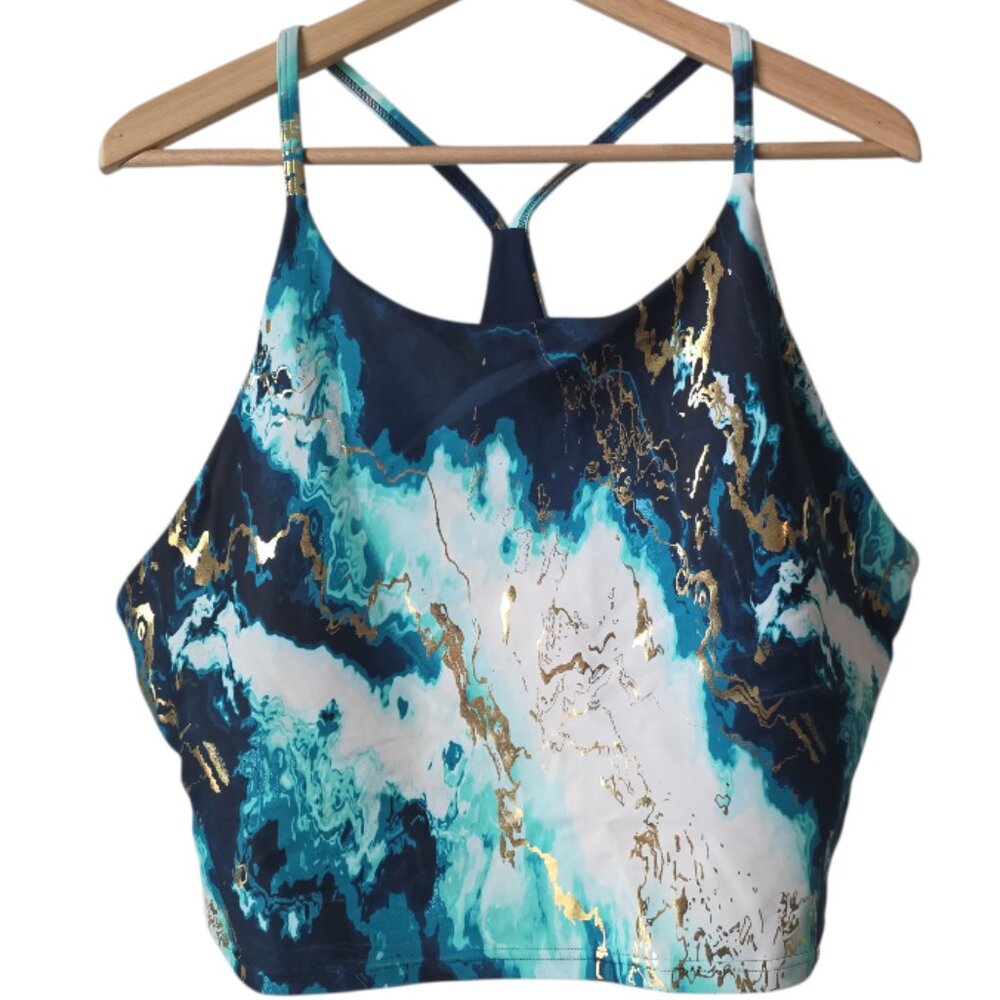 Old Navy PowerSoft Marble Crop Tank